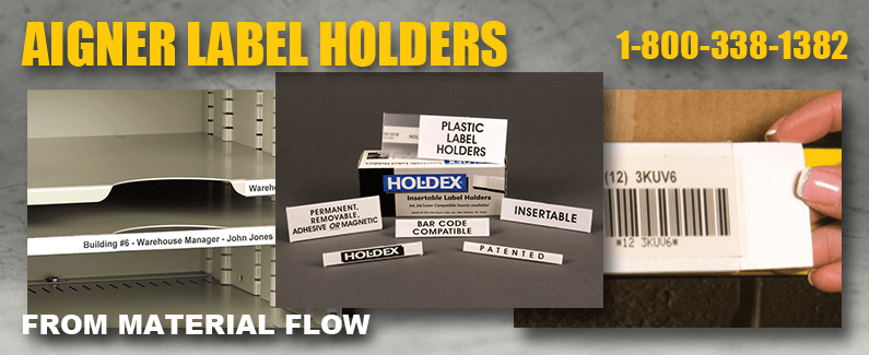 Aigner label holders from Material Flow